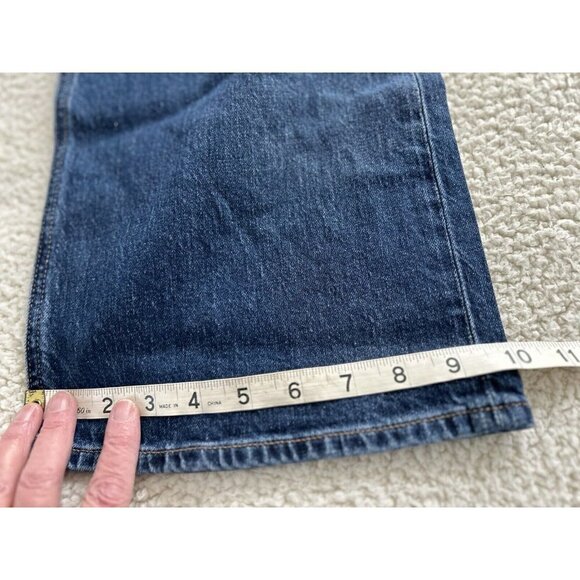 J. Crew Mid Rise Flare Crop Button Fly Dark Wash Signature Stretch Jeans Sz 34 - Picture 13 of 13